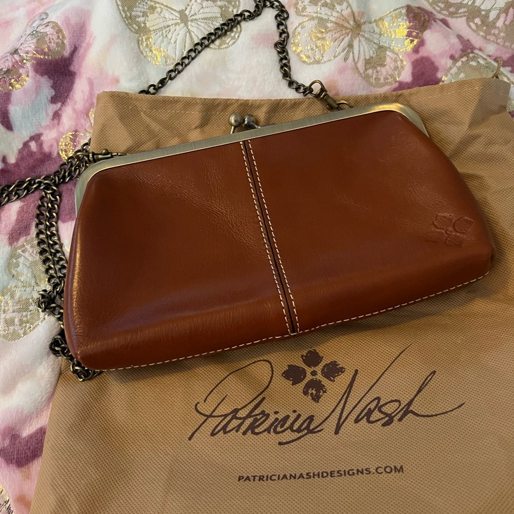 Patricia Nash Brown Leather Shoulder Bag
